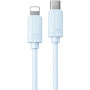 WEKOME WDC-55 töltő- és adatkábel - USB-C - Lightning - 1 m - kék