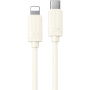 WEKOME WDC-55 töltő- és adatkábel - USB-C - Lightning - 1 m - bézs