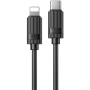 WEKOME WDC-55 töltő- és adatkábel - USB-C-ről Lightning-ra - 1 m - fekete