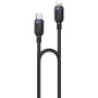 Yesido CA189 fonott töltő- és adatkábel - USB-C - Lightning - 1,2 m - fekete