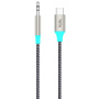 TOTUDESIGN AD-8 audio kábel - 3,5 mm-es jack USB-C-hez - 1 m - fekete