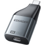ESSAGER ES-OTG22 videó redukció - Mini Display Port - USB-C - sötétszürke