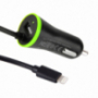 HAWEEL autós töltő (2.1A) lightning / 8pin csatlakozó - 1,2 m fekete