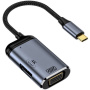 3 az 1-ben videó- és töltőadapter - HDMI / VGA / USB-C - USB-C-hez - sötétszürke