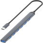 ADS-303C 7 az 1-ben hub - 7x USB-A - USB-C - szürke