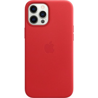 Eredeti Apple bőr MagSafe tok iPhone 12 Pro Max készülékhez - piros