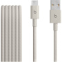 Beats szövött töltő- és adatkábel - USB-A - USB-C - 1,5 m - kavicsszürke