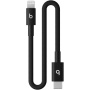 Beats szövött töltő- és adatkábel - USB-C - Lightning - 20 cm - mélyfekete