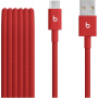 Beats szőtt töltő- és adatkábel - USB-A - USB-C - 1,5 m - élénkpiros