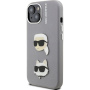 Karl Lagerfeld Grained K&CH Heads tok iPhone 15-höz - szürke