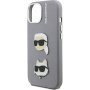 Karl Lagerfeld Grained K&CH Heads tok iPhone 15-höz - szürke