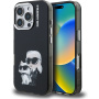 Karl Lagerfeld IML Aquarelle Karl and Choupette iPhone 16 Pro tok - fekete