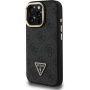Guess 4G Strass Triangle Logo szilikon tok kihajtható állvánnyal és MagSafe funkcióval iPhone 16 Pro Max készülékhez - szürke