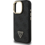 Guess 4G Strass Triangle Logo szilikon tok kihajtható állvánnyal és MagSafe funkcióval iPhone 16 Pro Max készülékhez - szürke