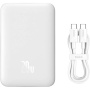 Baseus Mini vezeték nélküli MagSafe powerbank USB-C porttal - 10 000 mAh - fehér