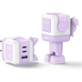 UGREEN Nexode RG RobotGaN gyorstöltő adapter 2x USB-C / USB-A porttal - 65W - lila