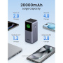 UGREEN Nexode 130W powerbank 2x USB-C / USB-A porttal - 20 000 mAh - szürke