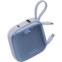 ENERGEA Bazic GoPower Fusion powerbanka beépített USB-C és Lightning kábelekkel és USB-C / USB-A portokkal - 10 000 mAh - kék