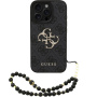 Guess 4G Metal Logo Strap szürke tok iPhone 16 Pro Max készülékhez - szürke