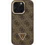 Guess 4G Strass Triangle Logo kihajtható állványos tok MagSafe funkcióval iPhone 16 Pro Max készülékhez - barna