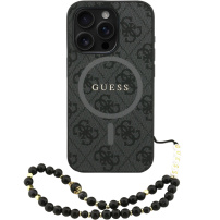 Guess 4G Colored Ring Strap tok tartóval és MagSafe funkcióval iPhone 15 Pro készülékhez - szürke