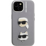 Karl Lagerfeld Grained K&CH Heads tok iPhone 15-höz - szürke