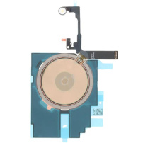 Csere tekercs vezeték nélküli töltéshez NFC chippel, villámmal és mikrofonnal iPhone 16 Pro-hoz - fekete titán