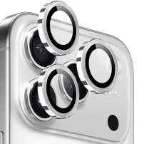 NORTHJO üveg fémkerettel a hátsó kamera lencséinek védelmére iPhone 17 Pro / 17 Pro Max készülékekhez - ezüst