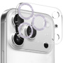 NORTHJO edzett üveg csillogó kerettel a kamera lencséinek védelmére iPhone 17 Pro készülékhez - világos lila