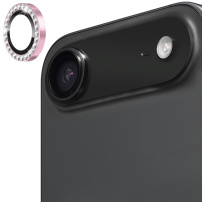ENKAY kövekkel kirakott üveg iPhone Air hátsó kamera lencséjének védelmére - rózsaszín