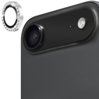 ENKAY strasszkövekkel kirakott üveg a hátsó kamera lencséjének védelmére iPhone Air készülékhez - ezüst