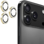ENKAY kövekkel kirakott üveg hátlapi kamera lencsevédő iPhone 17 Pro / 17 Pro Max készülékekhez - arany