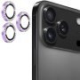 ENKAY kövekkel kirakott üveg a hátsó kamera lencséjének védelmére iPhone 17 Pro / 17 Pro Max készülékhez - lila