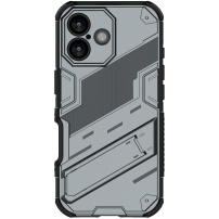 Strapabíró védőtok állvánnyal iPhone 17-hez - szürke
