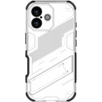 Strapabíró védőtok állvánnyal iPhone 17-hez - fehér