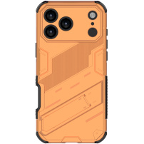 Strapabíró védőtok állvánnyal iPhone 17 Pro-hoz - narancssárga