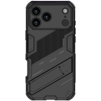 Strapabíró védőtok állvánnyal iPhone 17 Pro Max-hoz - fekete