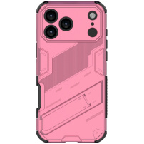Strapabíró védőtok állvánnyal iPhone 17 Pro Max-hez - rózsaszín