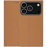 PU bőr Behajtható tok iPhone 17 Pro / 18 Pro készülékhez - barna