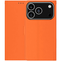 Flip PU bőr tok iPhone 17 Pro Max készülékhez - narancssárga