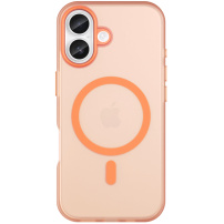 Matt áttetsző tok MagSafe-fel iPhone 17-hez - narancssárga