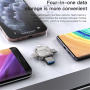 Yesido FL15 4 az 1-ben flash meghajtó USB-C / Lightning / USB-A / micro USB csatlakozókkal - 64GB - ezüst