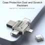 Yesido FL15 4 az 1-ben flash meghajtó USB-C / Lightning / USB-A / micro USB csatlakozókkal - 256GB - ezüst