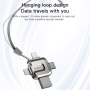 Yesido FL15 4 az 1-ben flash meghajtó USB-C / Lightning / USB-A / micro USB csatlakozókkal - 256GB - ezüst