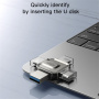 Yesido FL15 4 az 1-ben flash meghajtó USB-C / Lightning / USB-A / micro USB csatlakozókkal - 256GB - ezüst