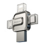 Yesido FL15 4 az 1-ben flash meghajtó USB-C / Lightning / USB-A / micro USB csatlakozókkal - 256GB - ezüst