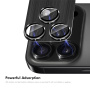 ENKAY edzett üveg csiszolt kerettel a kamera lencséinek védelmére iPhone 17 Pro Max készülékhez - szürke