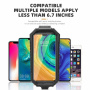 ROCKBROS univerzális, vízálló telefontok kerékpárra és motorra, kormányra szerelhető tartóval iPhone-hoz - fekete