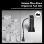 ESSAGER YMX-320W GaN gyorstöltő adapter 4x USB-C / 4x USB-A porttal - 320W - fekete