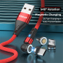 ENKAY 3 az 1-ben töltő- és adatkábel cserélhető mágneses csatlakozókkal - USB-A - USB-C / Lightning / micro USB - 1 m - fekete